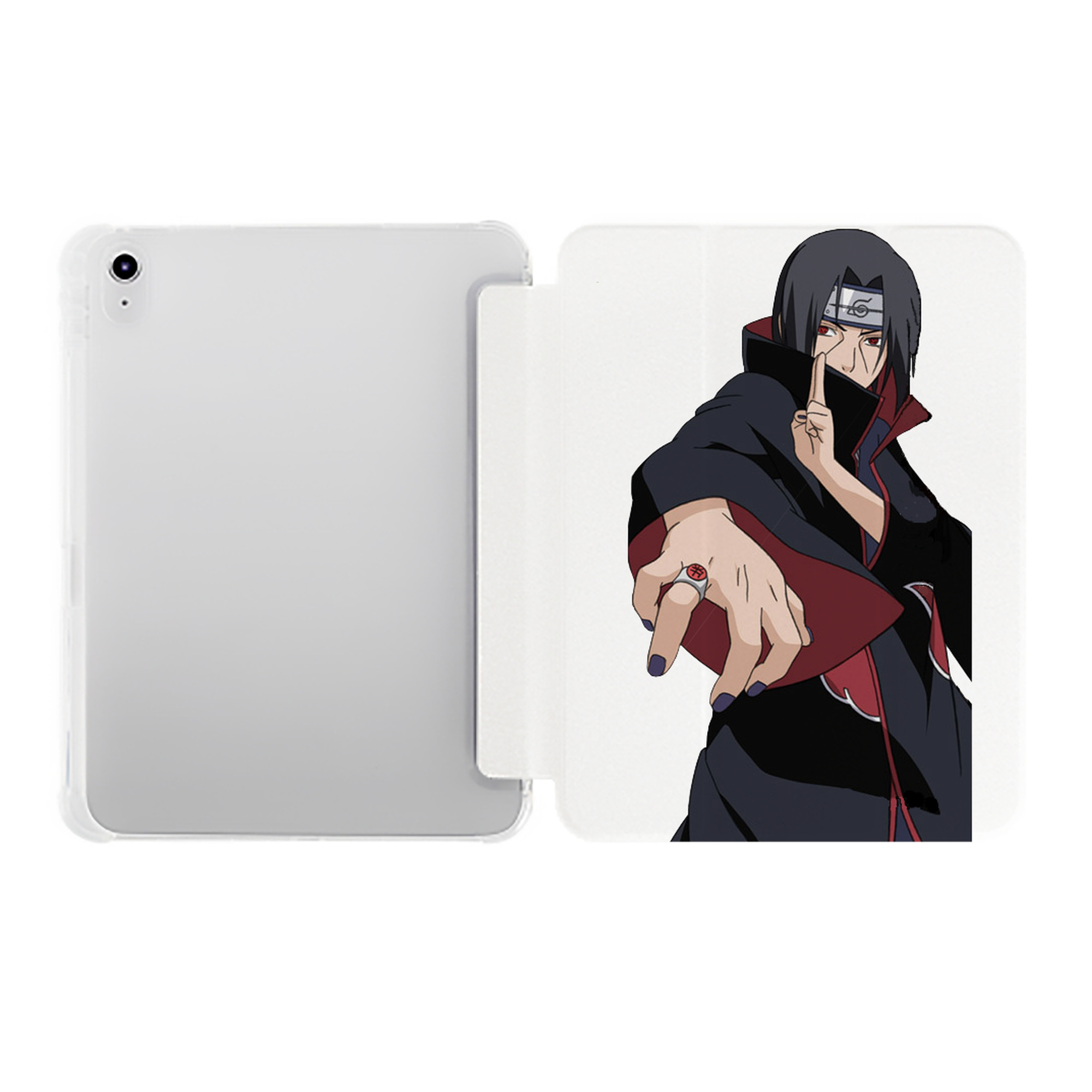 （画像用） NARUTO -ナルト- うちは イタチ Uchiha Itachi IPad ケース ペン収納付き 三つ折りスタンド PUレザー×シリコン 対応機種9.5/10.5/10.9インチ